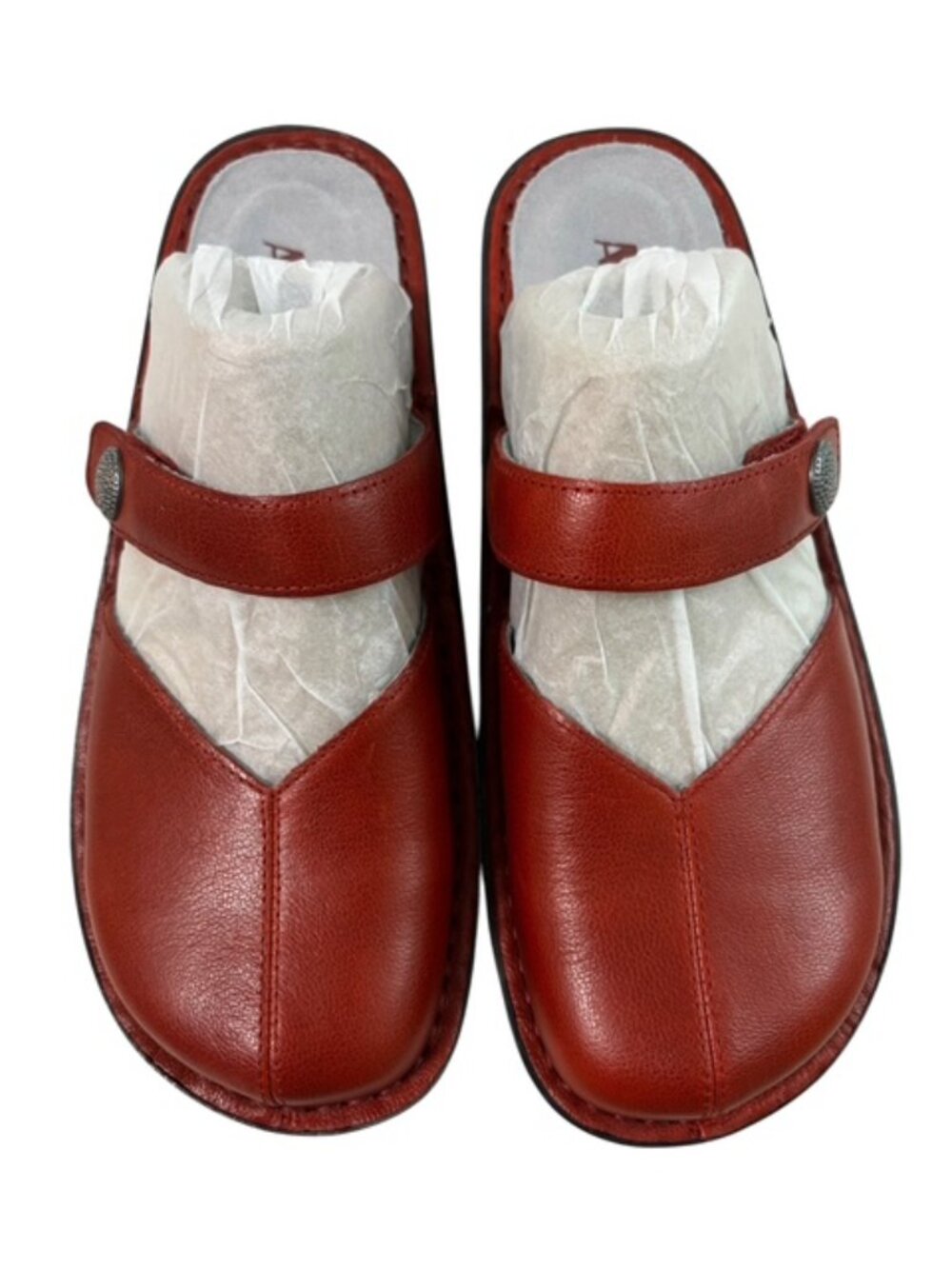 Alegria Kamila Clogs Womens Size 8 - 8.5 Red Leather Slip On Walking Comfort - Picture 2 of 11